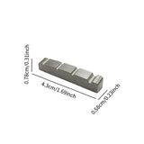 Maxbell Bass Guitar Nut Titanium Alloy Easy to Install Slotted Accessory Guitar Part 42x5.8x7.8mm