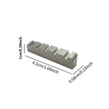 Maxbell Bass Guitar Nut Titanium Alloy Easy to Install Slotted Accessory Guitar Part 43x5.8x10mm