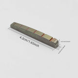 Maxbell Bass Guitar Nut Titanium Alloy Slotted Replacement Part 42x3.5x5.1mm