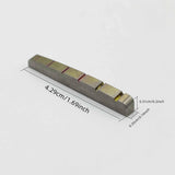 Maxbell Bass Guitar Nut Titanium Alloy Slotted Replacement Part 42.9x3.5x5.1mm