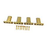 Maxbell 4 String Headless Guitar Locking Nut Bass Guitar Bridge Strings Locks Gold