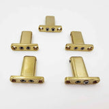 Maxbell 4 String Headless Guitar Locking Nut Bass Guitar Bridge Strings Locks Gold