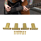 Maxbell 4 String Headless Guitar Locking Nut Bass Guitar Bridge Strings Locks Gold