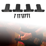Maxbell 4 String Headless Guitar Locking Nut Bass Guitar Bridge Strings Locks Black