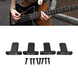 Maxbell 4 String Headless Guitar Locking Nut Bass Guitar Bridge Strings Locks Black