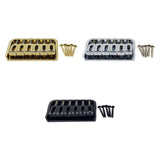 Maxbell 6 String Electric Guitar Fixed Bridge Replacement String through Body for Gold