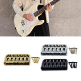 Maxbell 6 String Electric Guitar Fixed Bridge Replacement String through Body for Gold
