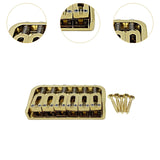Maxbell 6 String Electric Guitar Fixed Bridge Replacement String through Body for Gold