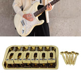 Maxbell 6 String Electric Guitar Fixed Bridge Replacement String through Body for Gold