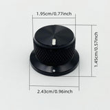 Maxbell Potentiometer Control Knobs with Wrench Volume Knob for Dimmer Bass Speakers Black