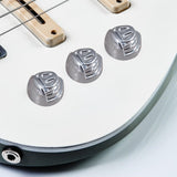 Maxbell 3 Pieces Guitar Control Speed Tone Volume Knobs Sturdy Metal Pot Buttons Cap