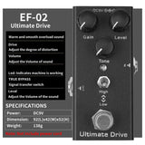 Maxbell Electric Guitar Effects Pedal Professional True Bypass for Stage Live Studio Extreme Drive