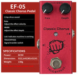 Maxbell Electric Guitar Effects Pedal Professional True Bypass for Stage Live Studio Classic Chorus