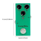 Maxbell Electric Guitar Effects Pedal Professional True Bypass for Stage Live Studio Analog Delay