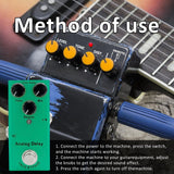 Maxbell Electric Guitar Effects Pedal Professional True Bypass for Stage Live Studio Analog Delay