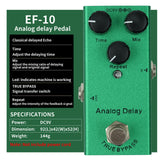 Maxbell Electric Guitar Effects Pedal Professional True Bypass for Stage Live Studio Analog Delay