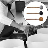 Maxbell Sound Bowl Mallet Buddhist Sound Percussion Stick for Temple Yoga Meditation Gray