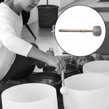 Maxbell Sound Bowl Mallet Buddhist Sound Percussion Stick for Temple Yoga Meditation Gray