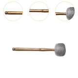 Maxbell Sound Bowl Mallet Buddhist Sound Percussion Stick for Temple Yoga Meditation Gray