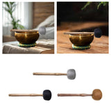 Maxbell Sound Bowl Mallet Buddhist Sound Percussion Stick for Temple Yoga Meditation Gray