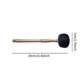 Maxbell Sound Bowl Mallet Buddhist Sound Percussion Stick for Temple Yoga Meditation Black
