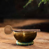 Maxbell Sound Bowl Mallet Buddhist Sound Percussion Stick for Temple Yoga Meditation Brown