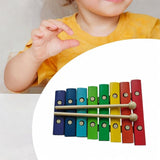 Maxbell 8 Note Xylophone Professional Wooden Xylophone Toy for Beginner Ages 3+ Gift