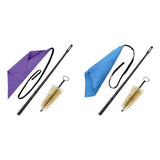 Maxbell 3Pcs Clarinet Flute Cleaner Cleaning Tool Accessory Multifunctional Portable Purple