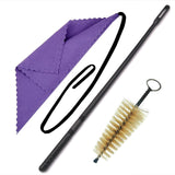 Maxbell 3Pcs Clarinet Flute Cleaner Cleaning Tool Accessory Multifunctional Portable Purple