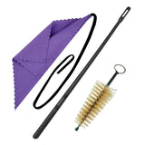Maxbell 3Pcs Clarinet Flute Cleaner Cleaning Tool Accessory Multifunctional Portable Purple