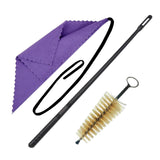 Maxbell 3Pcs Clarinet Flute Cleaner Cleaning Tool Accessory Multifunctional Portable Purple