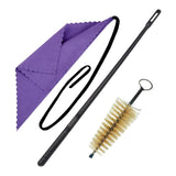 Maxbell 3Pcs Clarinet Flute Cleaner Cleaning Tool Accessory Multifunctional Portable Purple