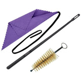 Maxbell 3Pcs Clarinet Flute Cleaner Cleaning Tool Accessory Multifunctional Portable Purple