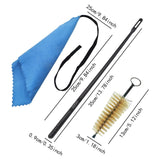 Maxbell 3Pcs Clarinet Flute Cleaner Cleaning Tool Accessory Multifunctional Portable Blue