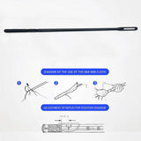 Maxbell 3Pcs Clarinet Flute Cleaner Cleaning Tool Accessory Multifunctional Portable Blue