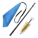 Maxbell 3Pcs Clarinet Flute Cleaner Cleaning Tool Accessory Multifunctional Portable Blue