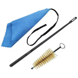 Maxbell 3Pcs Clarinet Flute Cleaner Cleaning Tool Accessory Multifunctional Portable Blue