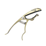 Maxbell Leopard Shaped Guitar Capo Portable High Performance Sturdy Guitar Accessory Gold