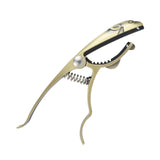 Maxbell Leopard Shaped Guitar Capo Portable High Performance Sturdy Guitar Accessory Gold