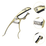 Maxbell Leopard Shaped Guitar Capo Portable High Performance Sturdy Guitar Accessory Gold