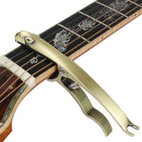 Maxbell Leopard Shaped Guitar Capo Portable High Performance Sturdy Guitar Accessory Gold