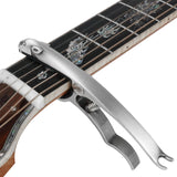 Maxbell Leopard Shaped Guitar Capo Portable High Performance Sturdy Guitar Accessory Silver
