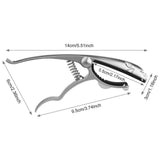 Maxbell Leopard Shaped Guitar Capo Portable High Performance Sturdy Guitar Accessory Silver