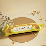 Maxbell Kids Harmonica Whistle Lovely Washable Mouth Organ for Classroom Party Stage yellow