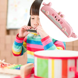 Maxbell Kids Harmonica Whistle Lovely Washable Mouth Organ for Classroom Party Stage pink