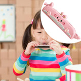 Maxbell Kids Harmonica Whistle Lovely Washable Mouth Organ for Classroom Party Stage pink