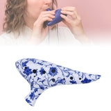 Maxbell 12 Hole Ocarina Practical Elegant Resin Accessory Crafts Instrument Gift for Blue