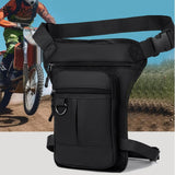 Maxbell Thigh Drop Leg Bag Motorcycle Trendy Sport Pack for Outdoor Riding Traveling Black