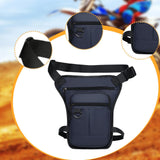 Maxbell Thigh Drop Leg Bag Motorcycle Trendy Sport Pack for Outdoor Riding Traveling Blue