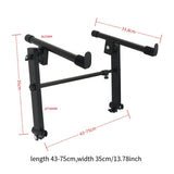 Maxbell Piano Keyboard Stand Second Tier Stacking Keyboards Iron Electric Piano Rack